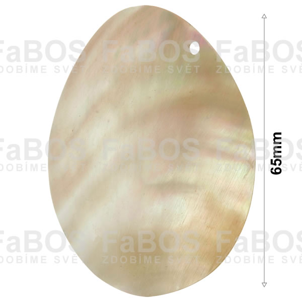 Perleť Perleť kulatá velká s dírkou průměr 65mm - FaBOS