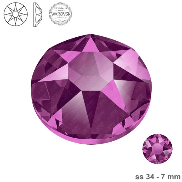 Swarovski Hotfix Fuchsia ss 34