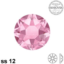 Swarovski Hotfix Light Rose ss 12