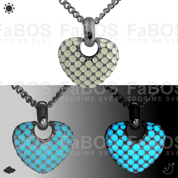 Náhrdelník Lumines Jewel Srdíčko ruthenium Náhrdelník Lumines Jewel Srdíčko ruthenium