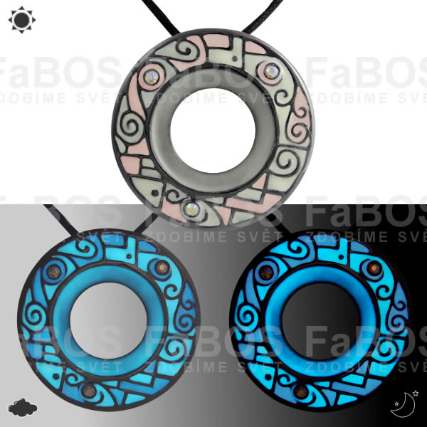 Náhrdelník Lumines Jewel Kruh vitráž ruthenium Náhrdelník Lumines Jewel Kruh vitráž ruthenium