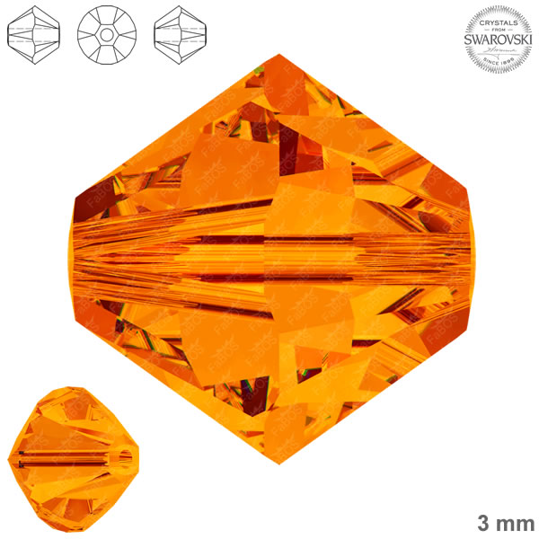 Swarovski Xilion Bead Tangerine 3mm