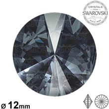 Swarovski Rivoli Graphite 12mm