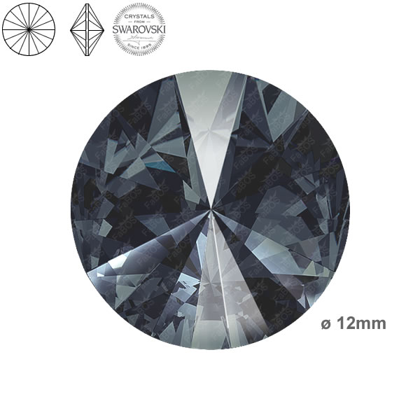 Swarovski Rivoli Graphite 12mm