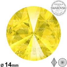 Swarovski Rivoli Yellow Opal 14mm