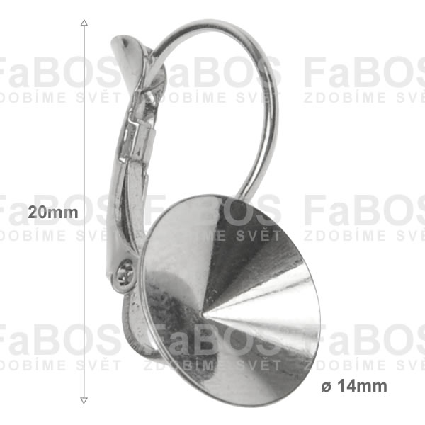 Náušnice klapka Komponent Swarovski rivoli náušnice k 14 - FaBOS