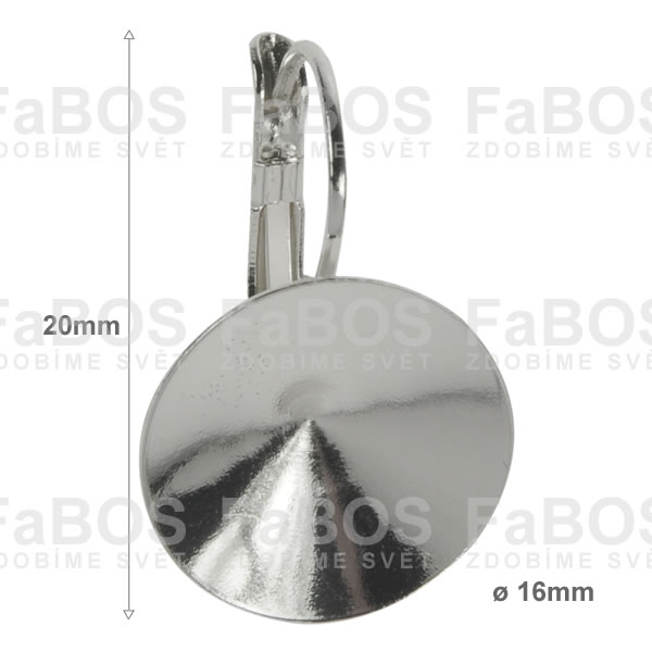 Náušnice klapka Komponent Swarovski rivoli náušnice k 16 - FaBOS