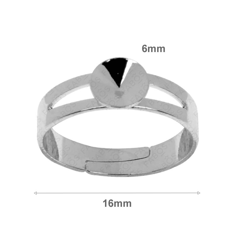 Prsteny pro RIVOLI 1122 Komponent prsten Rivoli 6mm Swarovski dětský  - FaBOS