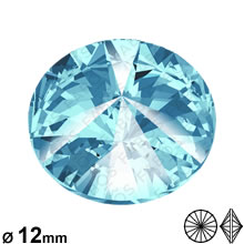 Kamínek Rivoli Aquamarine 12mm