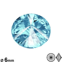 Kamínek Rivoli Aquamarine 06mm