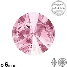 Swarovski Rivoli Light rose 06mm