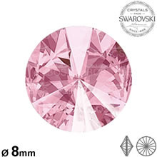 Swarovski Rivoli Light rose 08mm