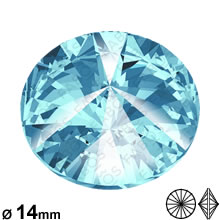 Kamínek Rivoli Aquamarine 14mm