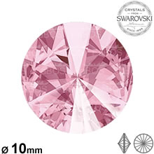 Swarovski Rivoli Light rose 10mm