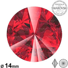 Swarovski Rivoli Light siam 14mm