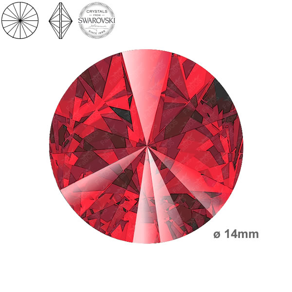 Swarovski Rivoli Light siam 14mm