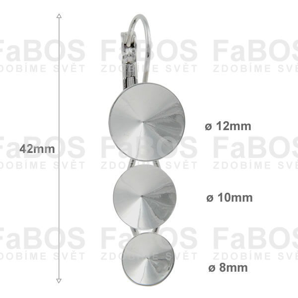Náušnice klapka Komponent Swarovski rivoli náušnice k 12 postup - FaBOS