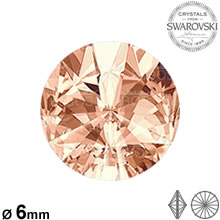 Swarovski Rivoli Light peach 06mm