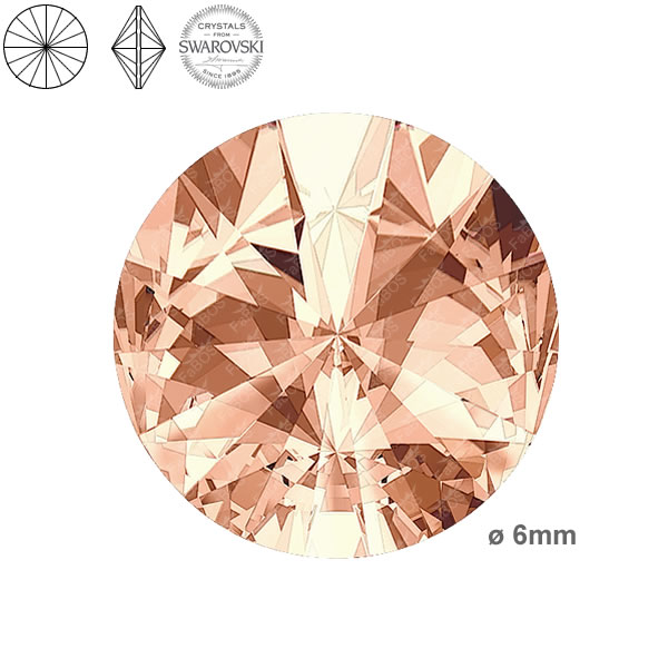 Swarovski Rivoli Light peach 06mm