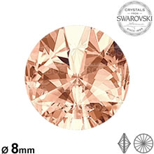 Swarovski Rivoli Light peach 08mm