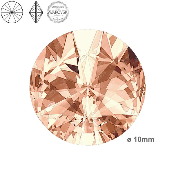 Swarovski Rivoli Light peach 10mm