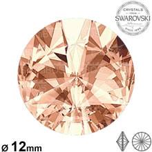 Swarovski Rivoli Light peach 12mm