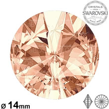 Swarovski Rivoli Light peach 14mm