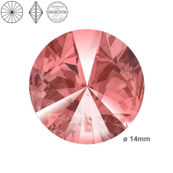 Swarovski Rivoli Padparadscha 14mm