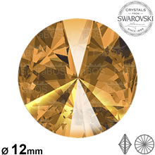 Swarovski Rivoli Topaz 12mm