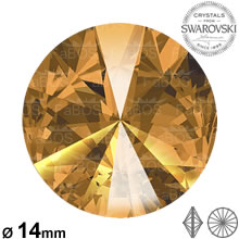 Swarovski Rivoli Topaz 14mm