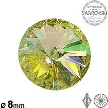 Swarovski Rivoli Crystal luminous green 08mm
