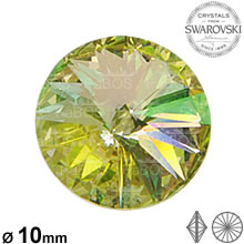 Swarovski Rivoli Crystal luminous green 10mm