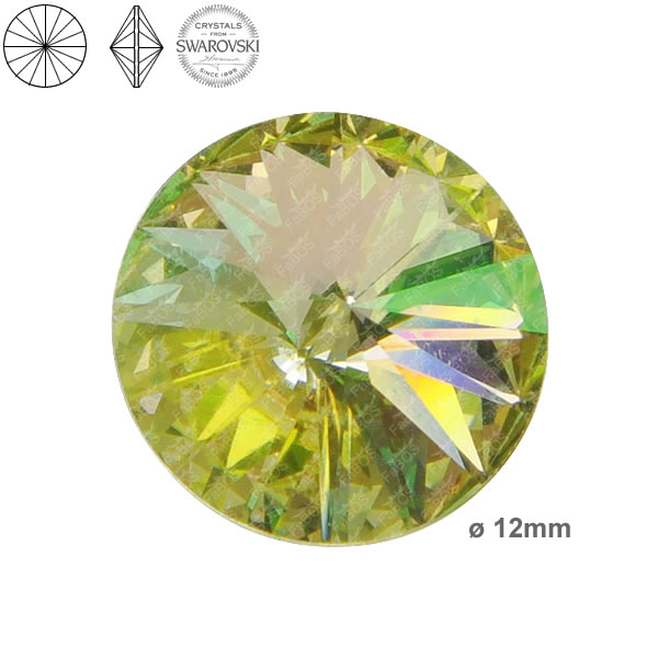 Swarovski Rivoli Crystal luminous green 12mm