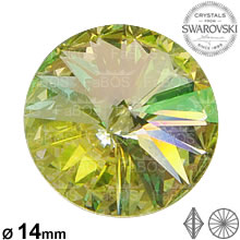 Swarovski Rivoli Crystal luminous green 14mm