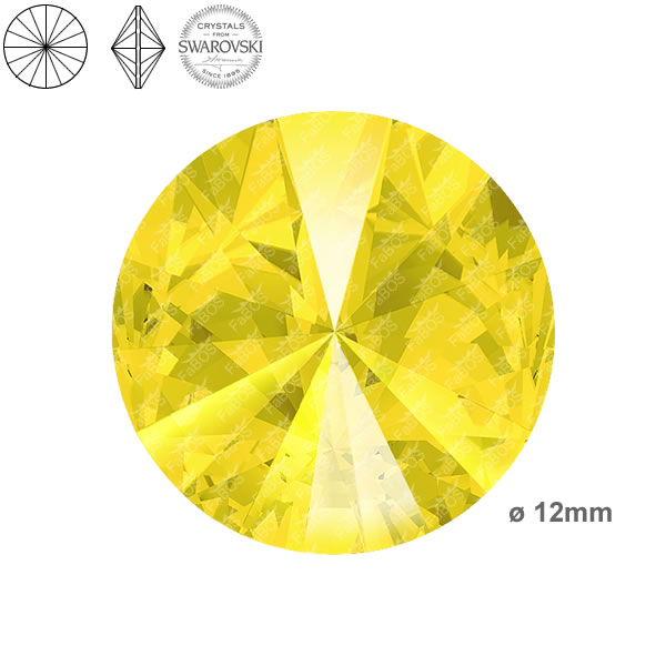 Swarovski Rivoli Yellow Opal 12mm