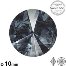 Swarovski Rivoli Graphite 10mm