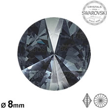 Swarovski Rivoli Graphite 08mm