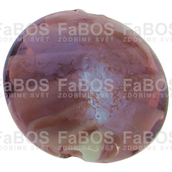 Vinuté korálky Korálek vinutý fialová čočka  - FaBOS