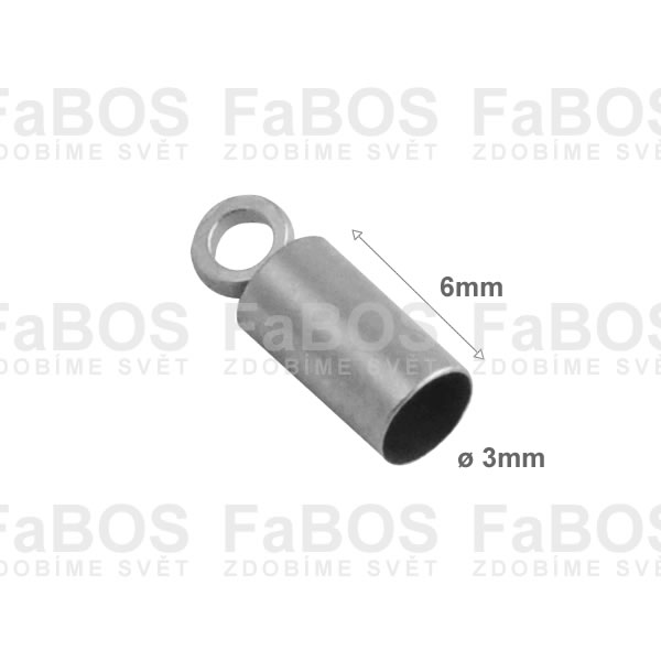 Bižuterní koncovky Kulatá bižuterní koncovka lepící 3mm - FaBOS