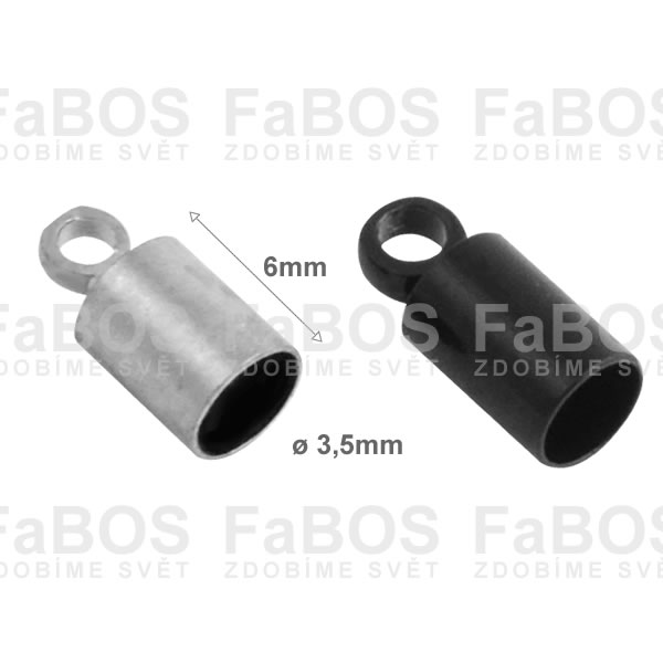 Bižuterní koncovky Kulatá bižuterní koncovka lepící 3,5mm - FaBOS