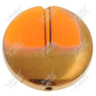 Korálek mačkaný oranžový knoflik pokovený