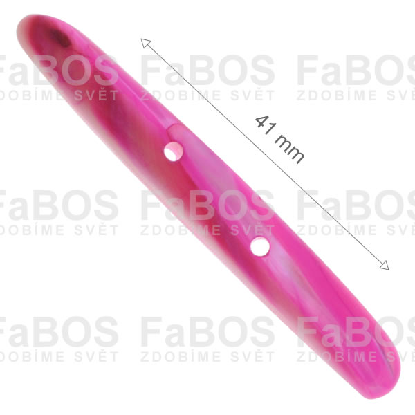 Perleť Perleť tyčka růžová - 41x6mm - FaBOS