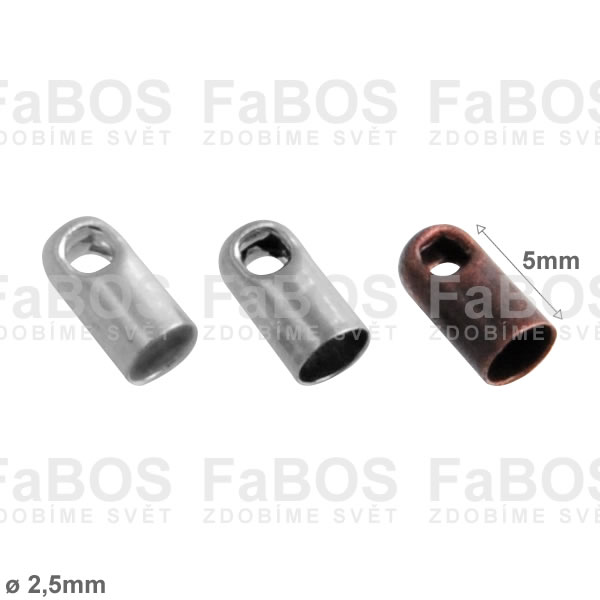 Bižuterní koncovky Kulatá bižuterní koncovka lepící B 2,5mm - FaBOS