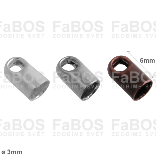 Bižuterní koncovky Kulatá bižuterní koncovka lepící B 3mm - FaBOS