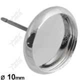 Lůžko epoxy čočka kulaté náušnice puzeta 10mm porhodiováno Lůžko epoxy čočka kulaté náušnice puzeta 10mm porhodiováno