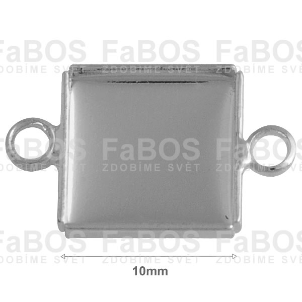 Lůžka na pryskyřici Lůžko pryskyřice čtverec 2x očko 10x10mm - FaBOS