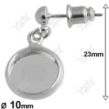 Lůžko epoxy čočka kulaté náušnice půlkulička 10mm porhodiováno Lůžko epoxy čočka kulaté náušnice půlkulička 10mm porhodiováno