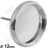 Lůžko epoxy čočka kulaté náušnice puzeta 12mm porhodiováno Lůžko epoxy čočka kulaté náušnice puzeta 12mm porhodiováno