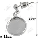 Lůžko epoxy čočka kulaté náušnice půlkulička 12mm porhodiováno Lůžko epoxy čočka kulaté náušnice půlkulička 12mm porhodiováno