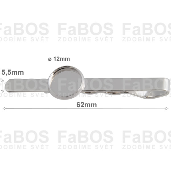 Lůžko epoxy čočka kulaté kravatová spona 12mm porhodiováno